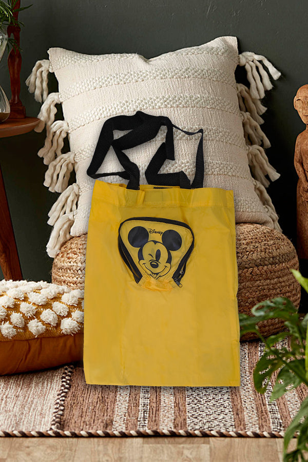 Disney Mickey Pocket Shopping Bag Yellow