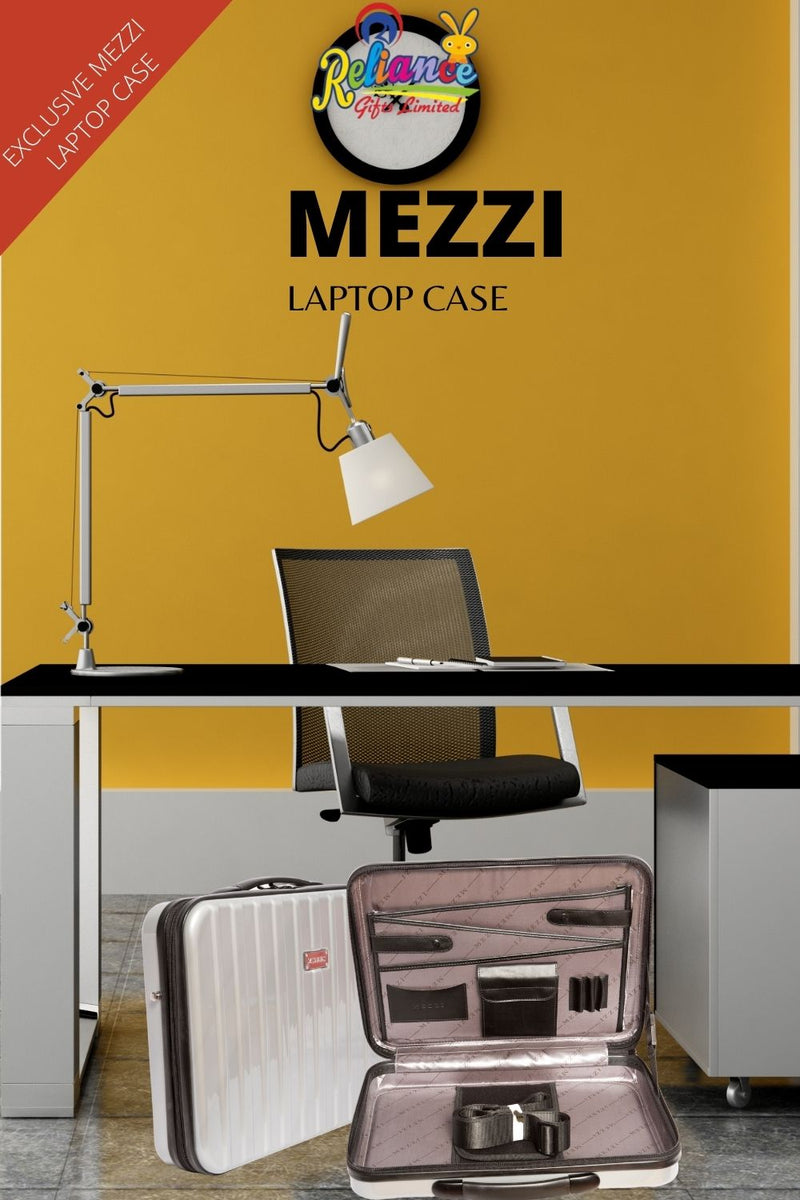 Mezzi Laptop Brief Carry Case In today’s digital era laptop and other accessories are a necessity. To keep them organised we need a good laptop bag which can keep them safe.  Exclusively Available at Reliance Gifts www.reliancegifts.co.uk