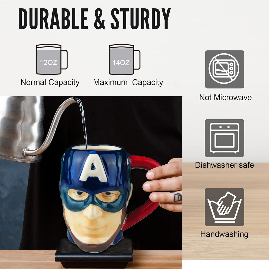 Marvel Ceramic Captain America 3D Mug