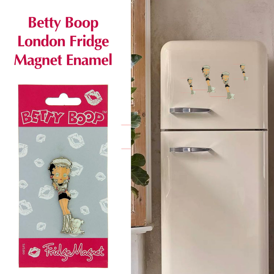 Betty Boop London Fridge Magnet Enamel