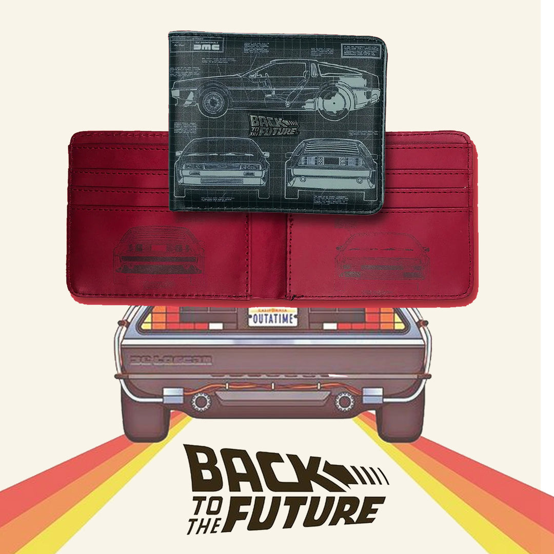 Back To The Future DeLorean 85 Blueprint Wallet