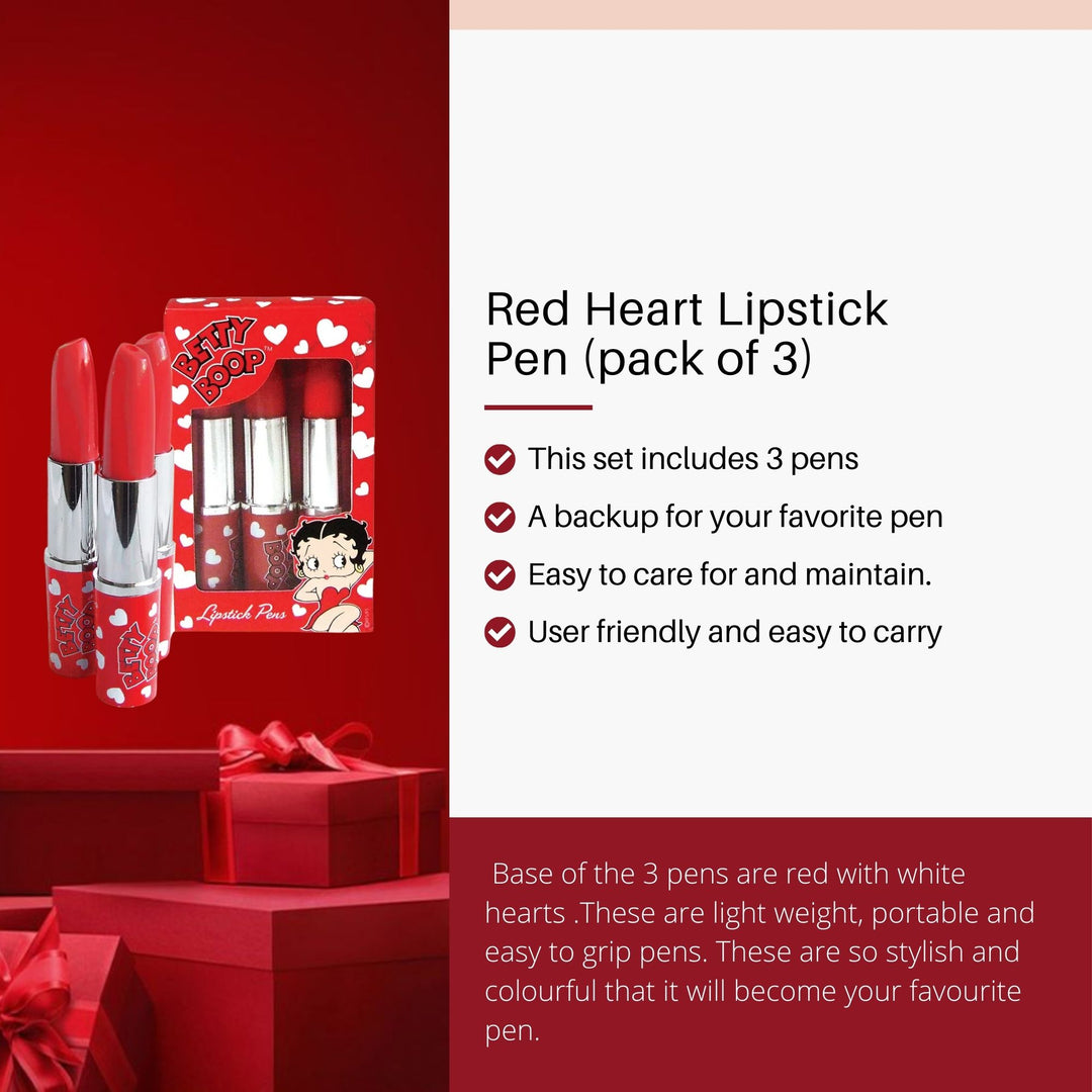 Betty Boop Red Heart Lipstick Pen