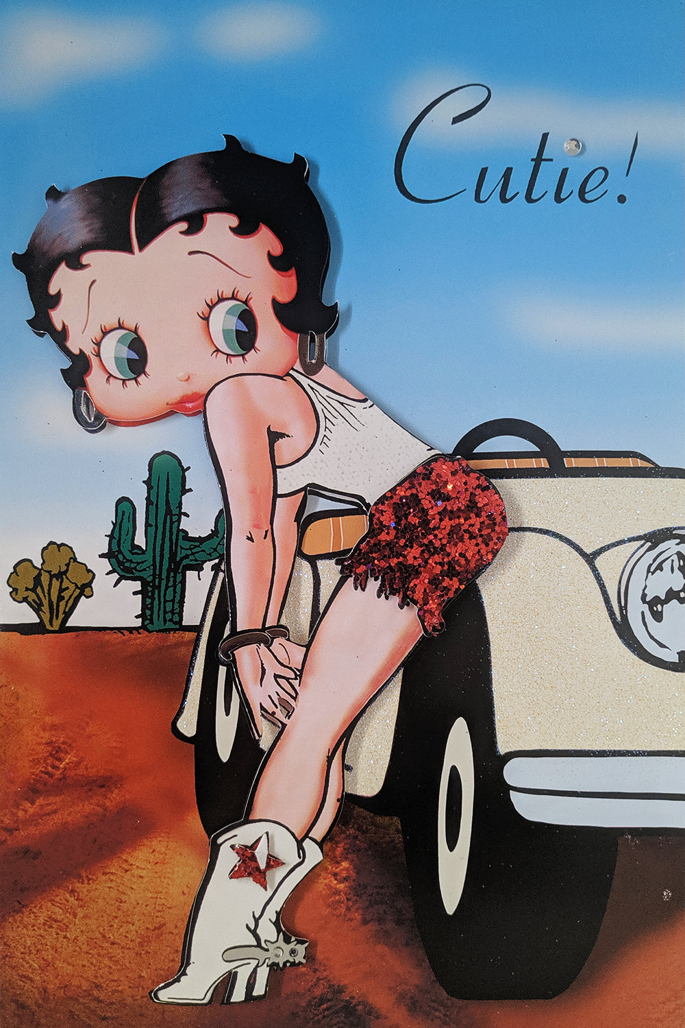 Betty Boop Decoupage Blank Greetings Card (3D)3