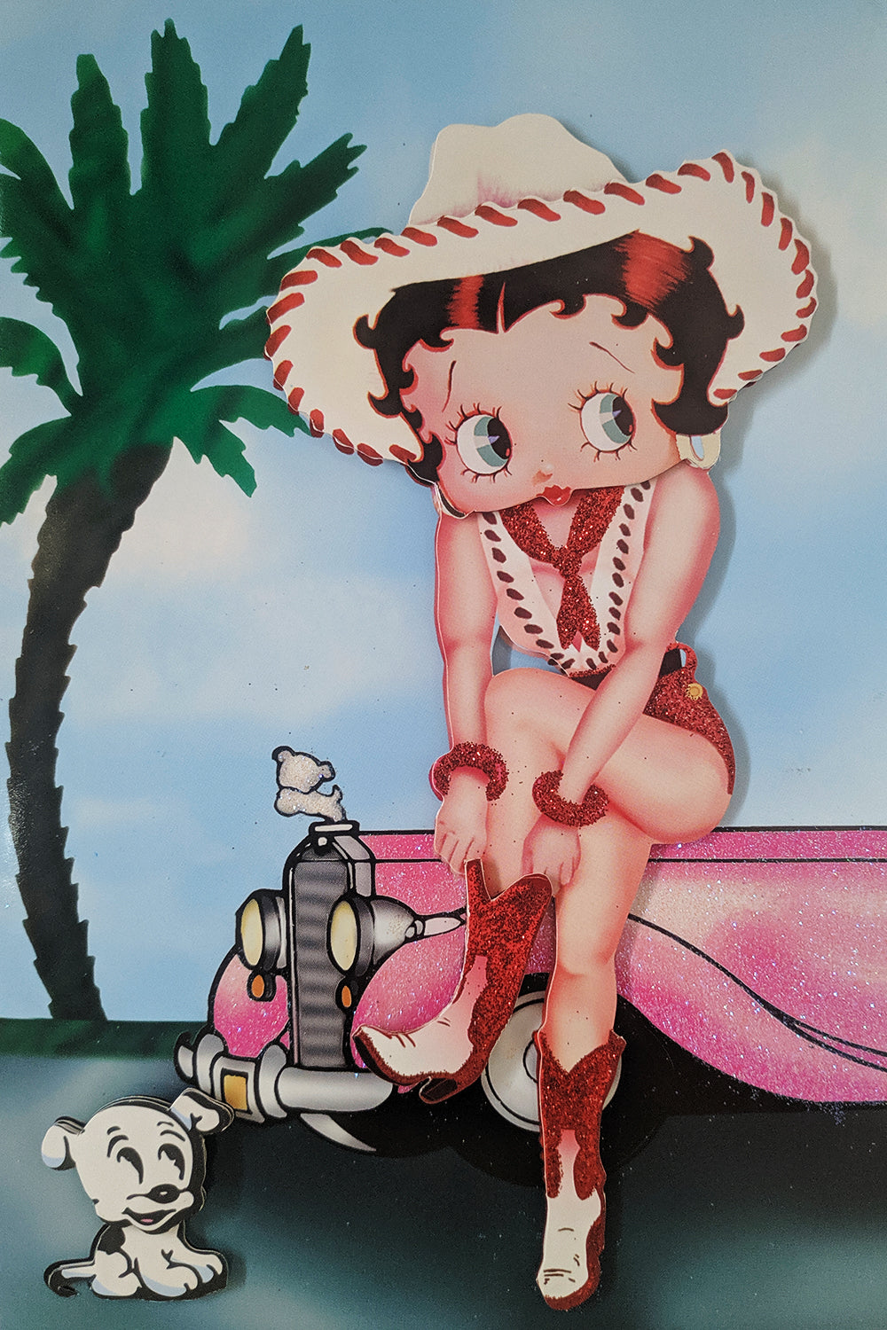 Betty Boop Decoupage Blank Greetings Card (3D)3