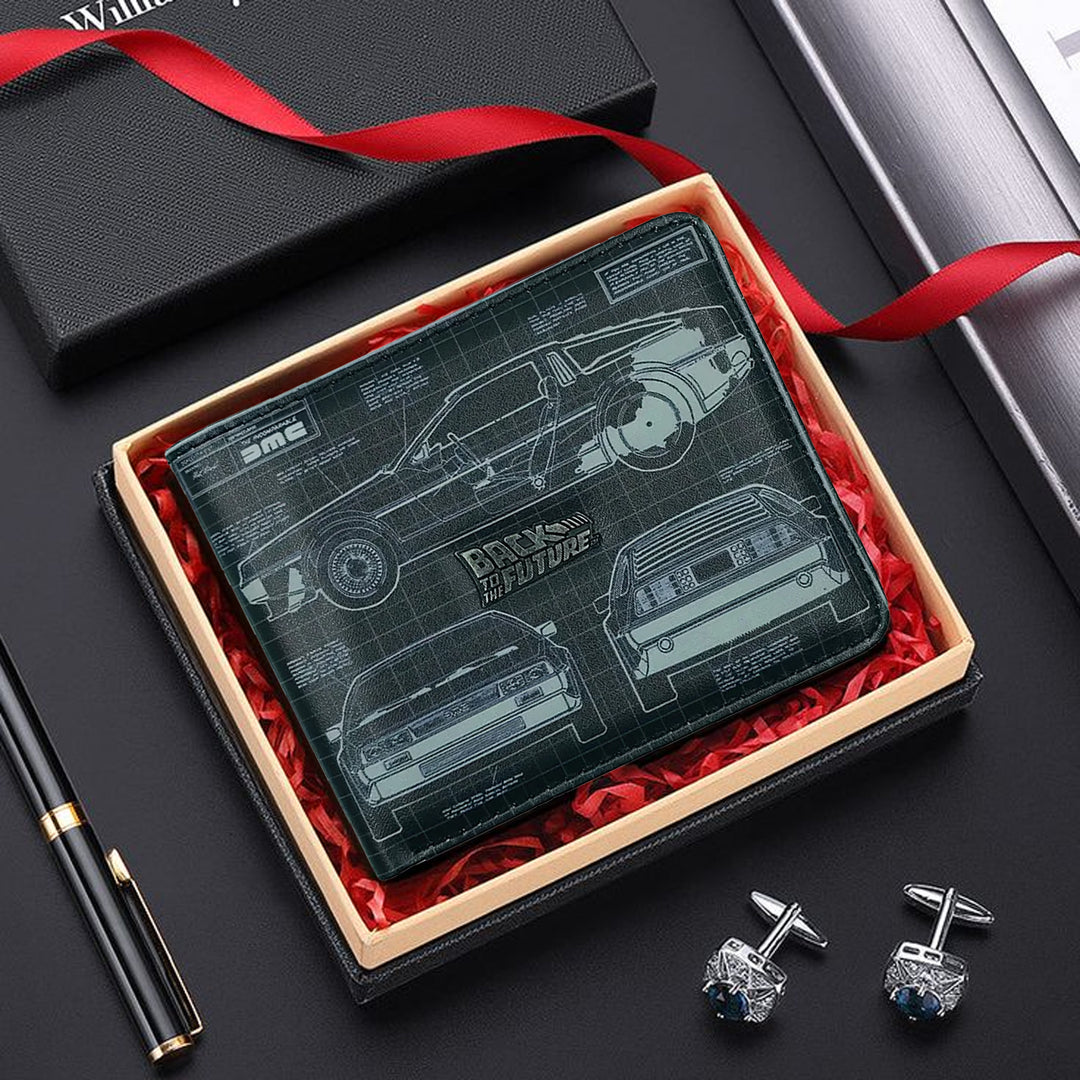 Back To The Future DeLorean 85 Blueprint Wallet