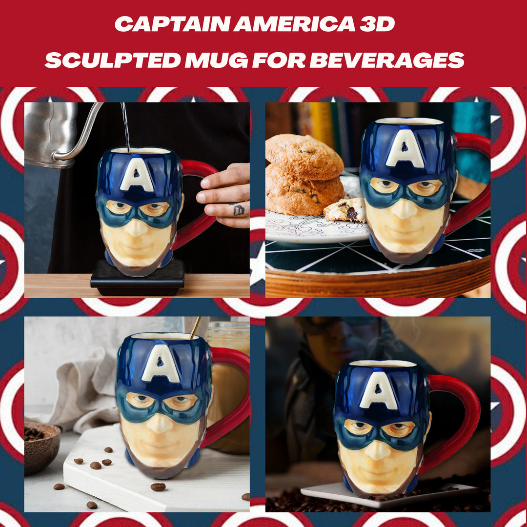 Marvel Ceramic Captain America 3D Mug