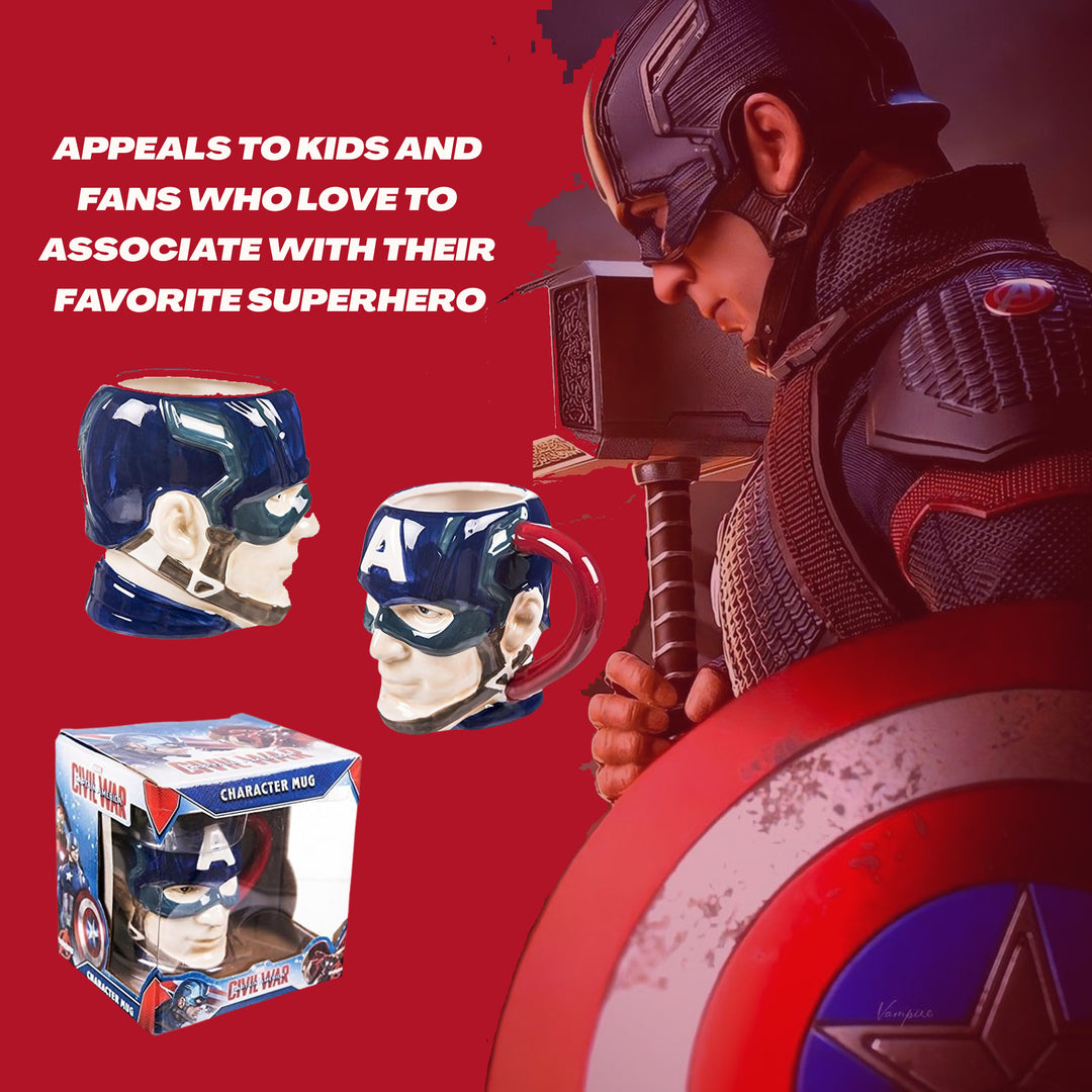 Marvel Ceramic Captain America 3D Mug