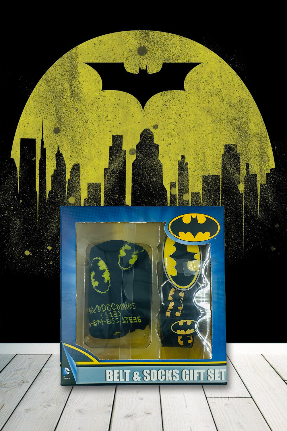 DC Batman Belt & Sock Gift Set