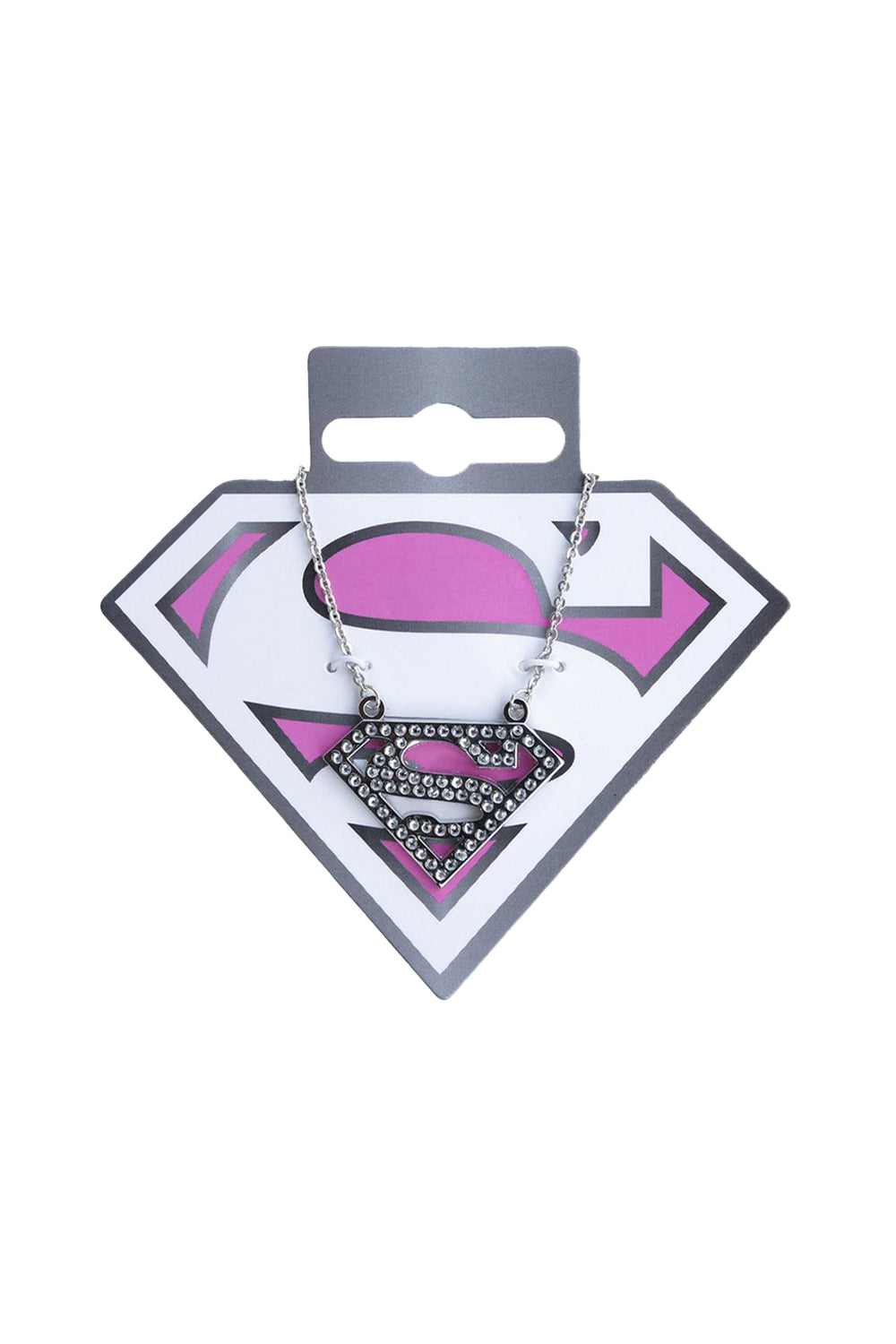 DC Comic Super girl Silver Pendant & Chain