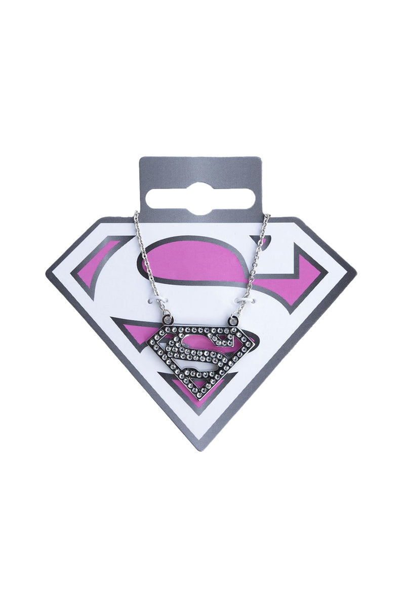 DC Comic Super girl Silver Pendant & Chain