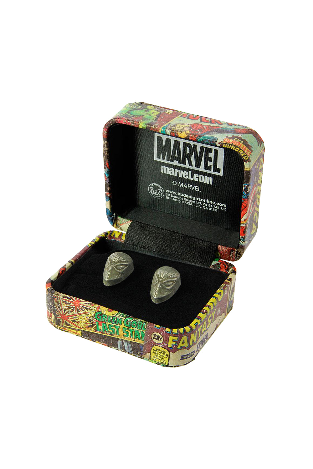 Men's Super Hero Spiderman 3D Cufflinks /Marvel Comics  With Gift Box