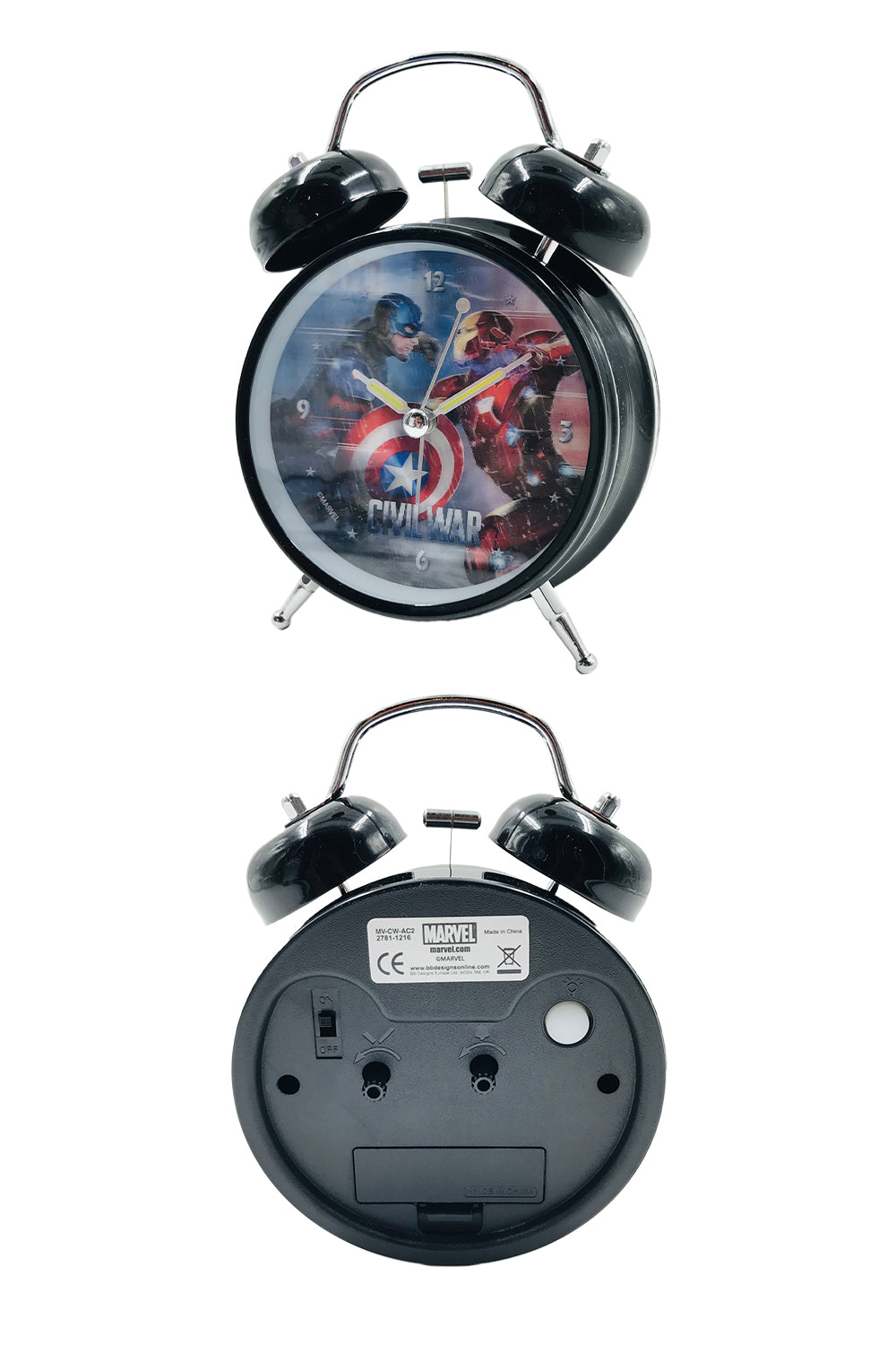 Marvel Civil War Lenticular Alarm Clock