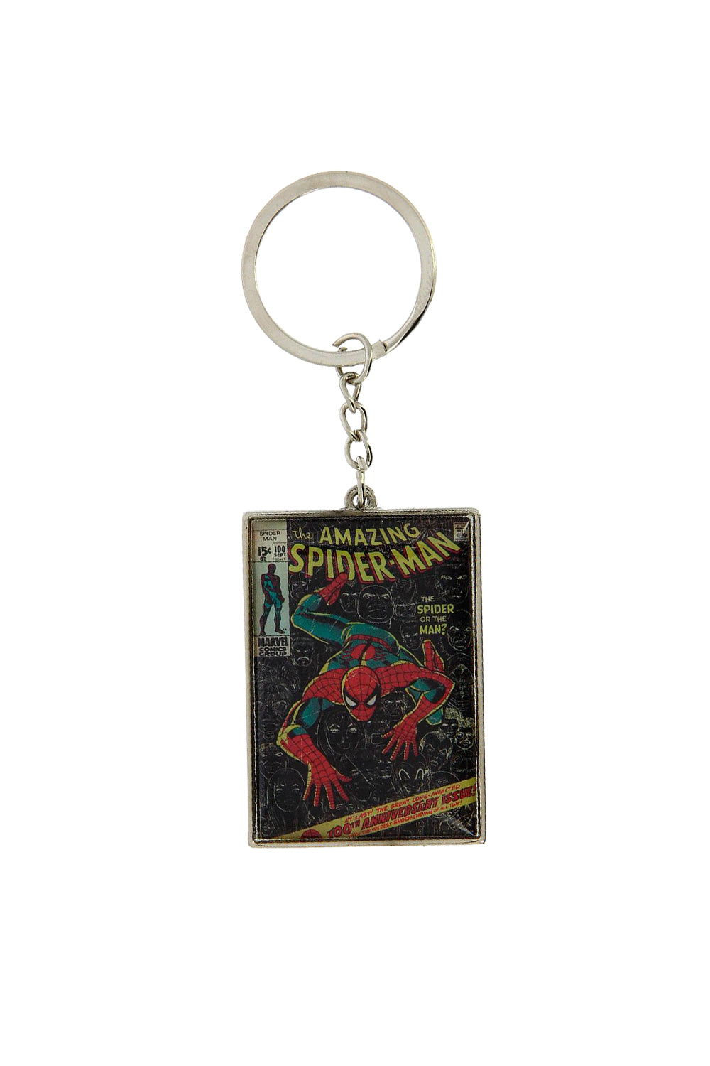 Marvel Comic Close up Spiderman Metal Key Ring