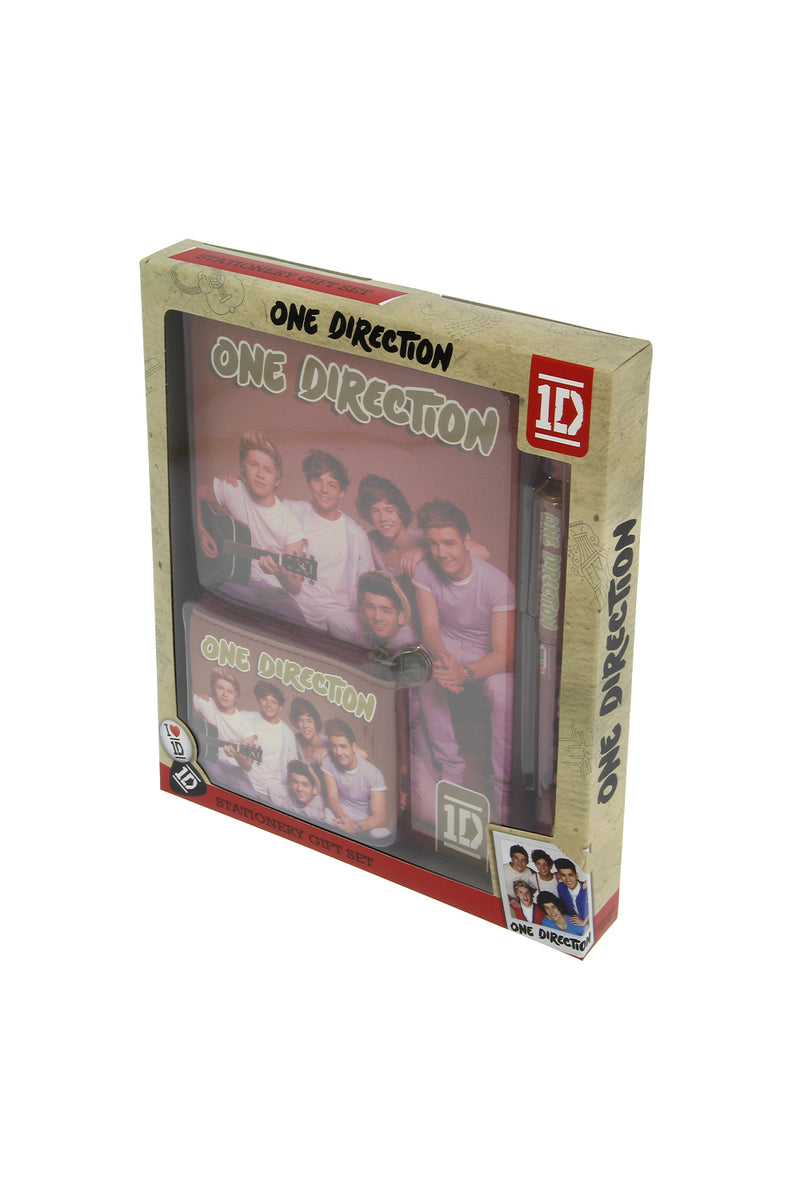 One Direction A5 Notebook, Coin Purse and Pen Set