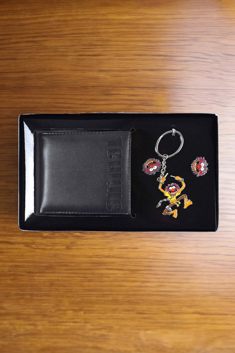 The Muppets Animal Wallet, Cufflink and Keychain Set