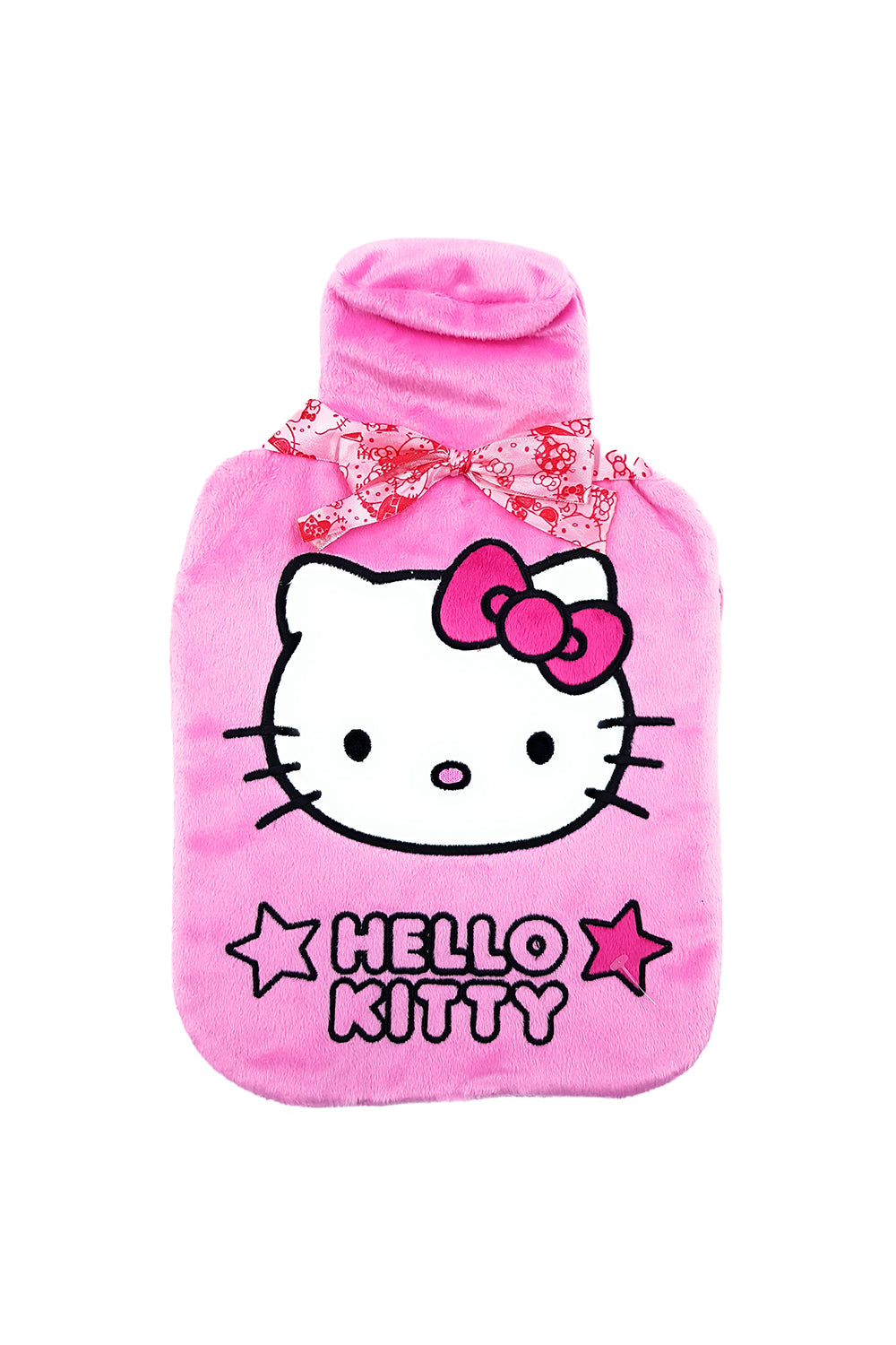 Hello Kitty Pink Star Hot Water Bottle & cover set  -  2Ltr