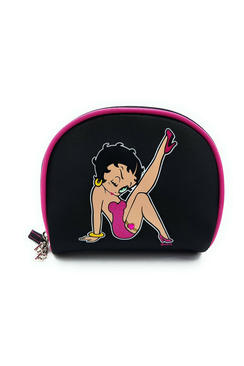 Betty Boop Stepping Out Deluxe Cosmetic Case with Zip Charm