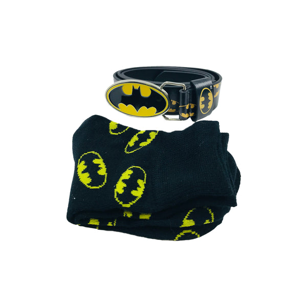 DC Batman Belt & Sock Gift Set