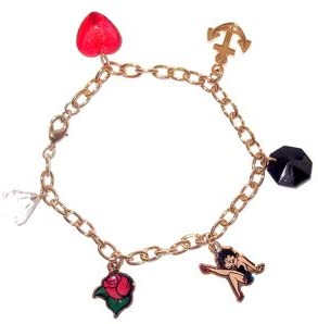 Betty Boop Charm Bracelet - Golden