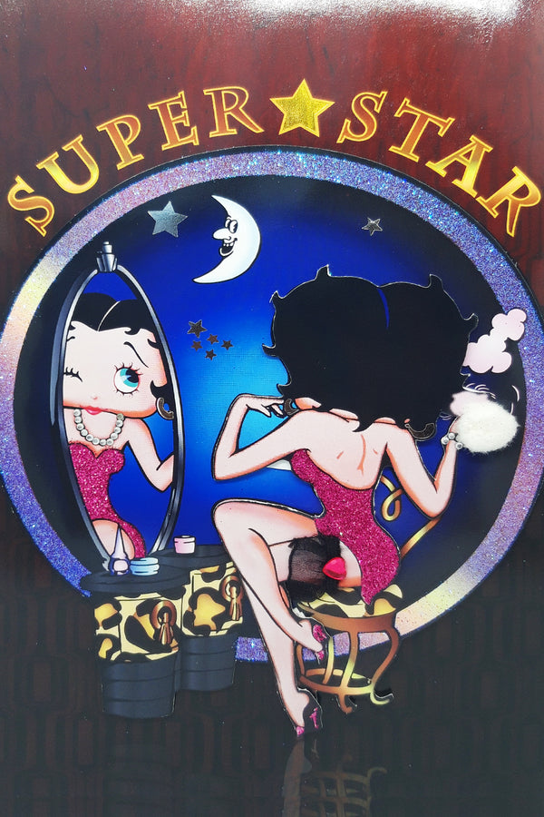 Betty Boop Superstar Decoupage Blank Greetings Card (3D)