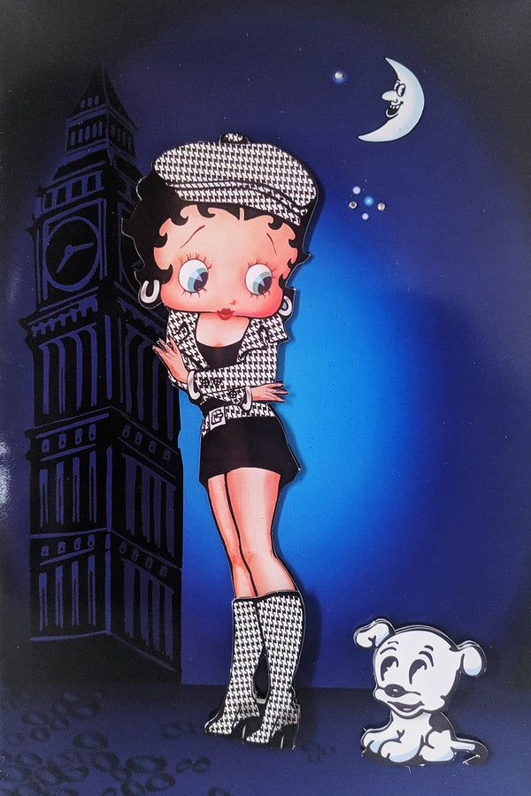 Betty Boop London Decoupage Blank Greetings Card (3D)