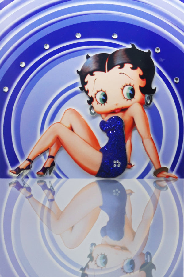 Betty Boop Swimsuit Decoupage Blank Greetings Card (3D)