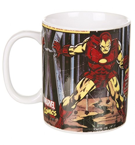 Marvel Comic Close Up Iron Man Ceramic Mug