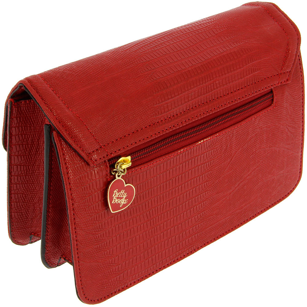 Betty Boop Classic Red Handbag with shoulder strap