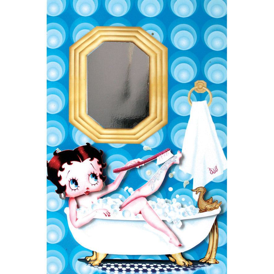 Betty Boop Bubble Bath Decoupage Blank Greetings Card (3D)