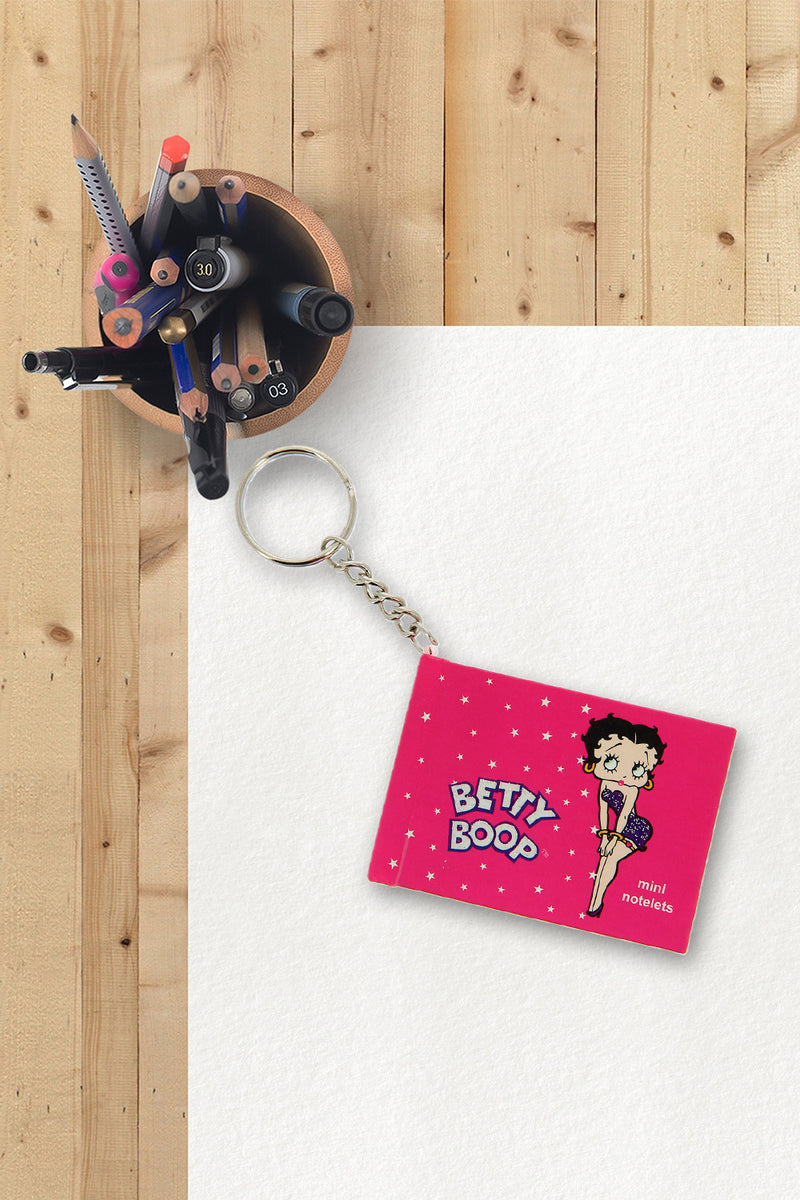 Betty Boop Star Struck Small Address Book With Key Ring