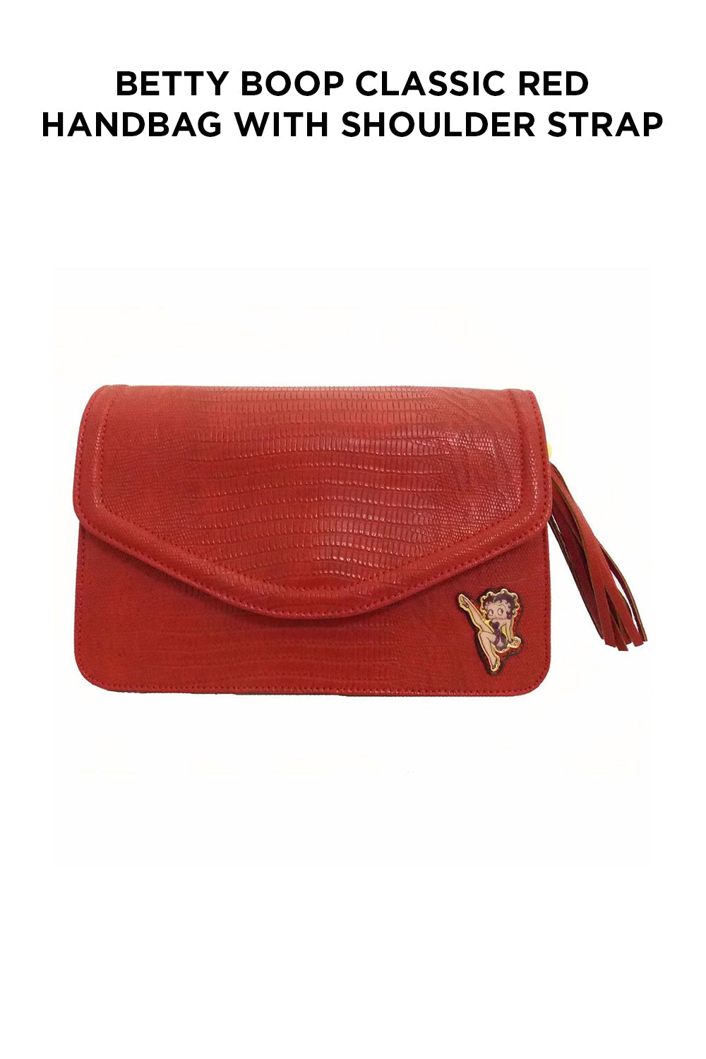 Betty Boop Classic Red Handbag with shoulder strap