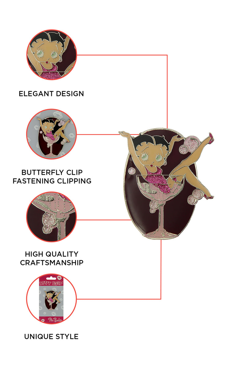 Betty Boop Lapel Pin(Champagne, Cocktail, Cowgirl)