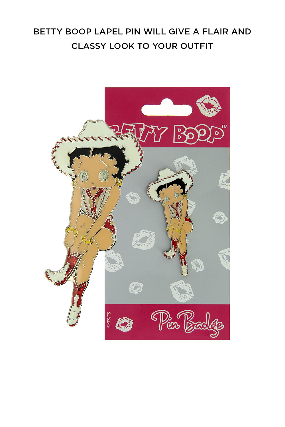 Betty Boop Lapel Pin Cowgirl