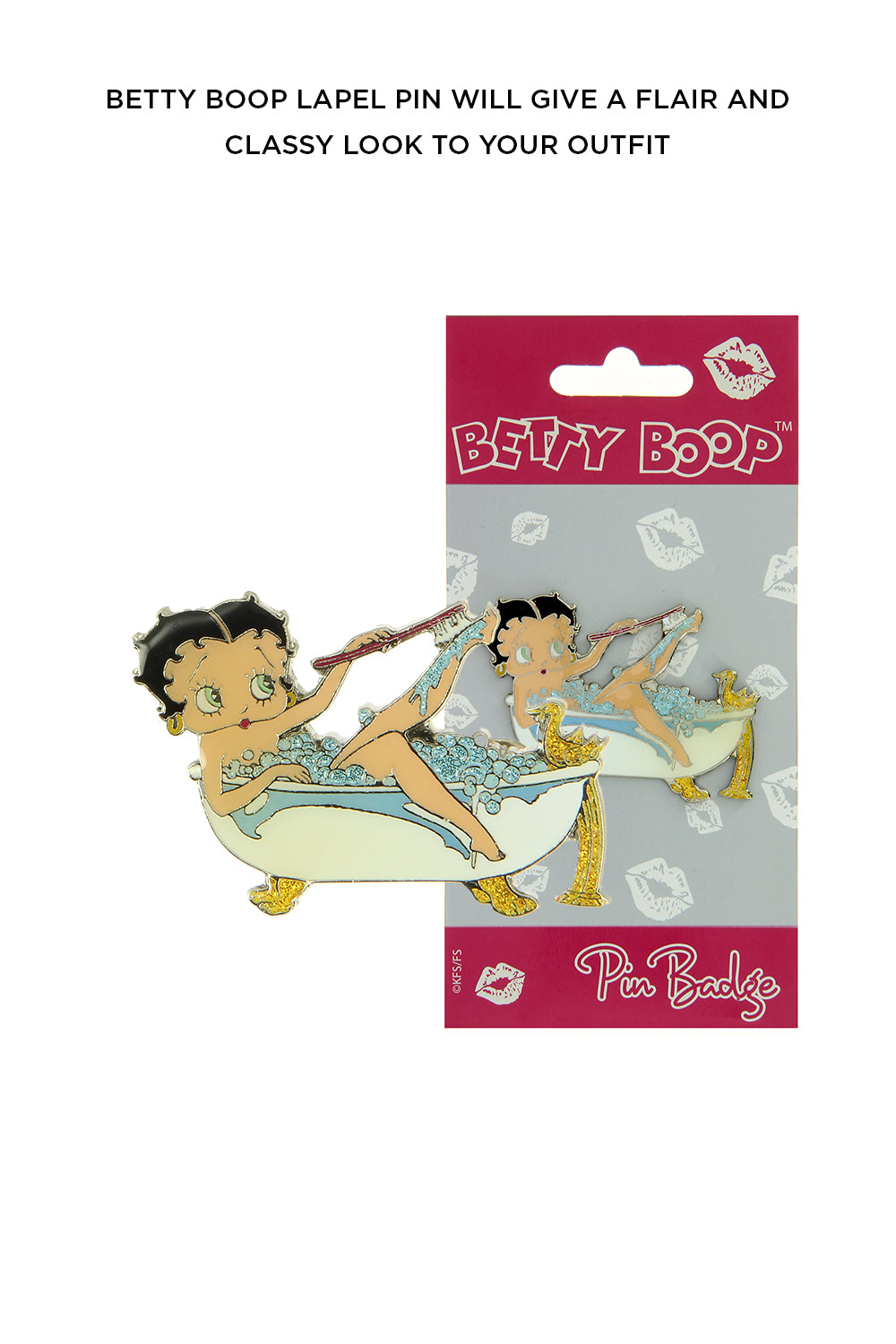 Betty Boop Lapel Pin Bubble Bath