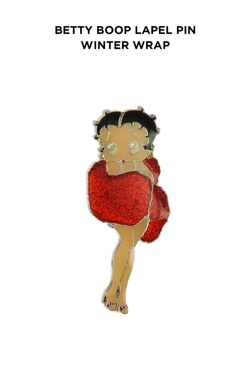 Betty Boop Lapel Pin Winter Wrap