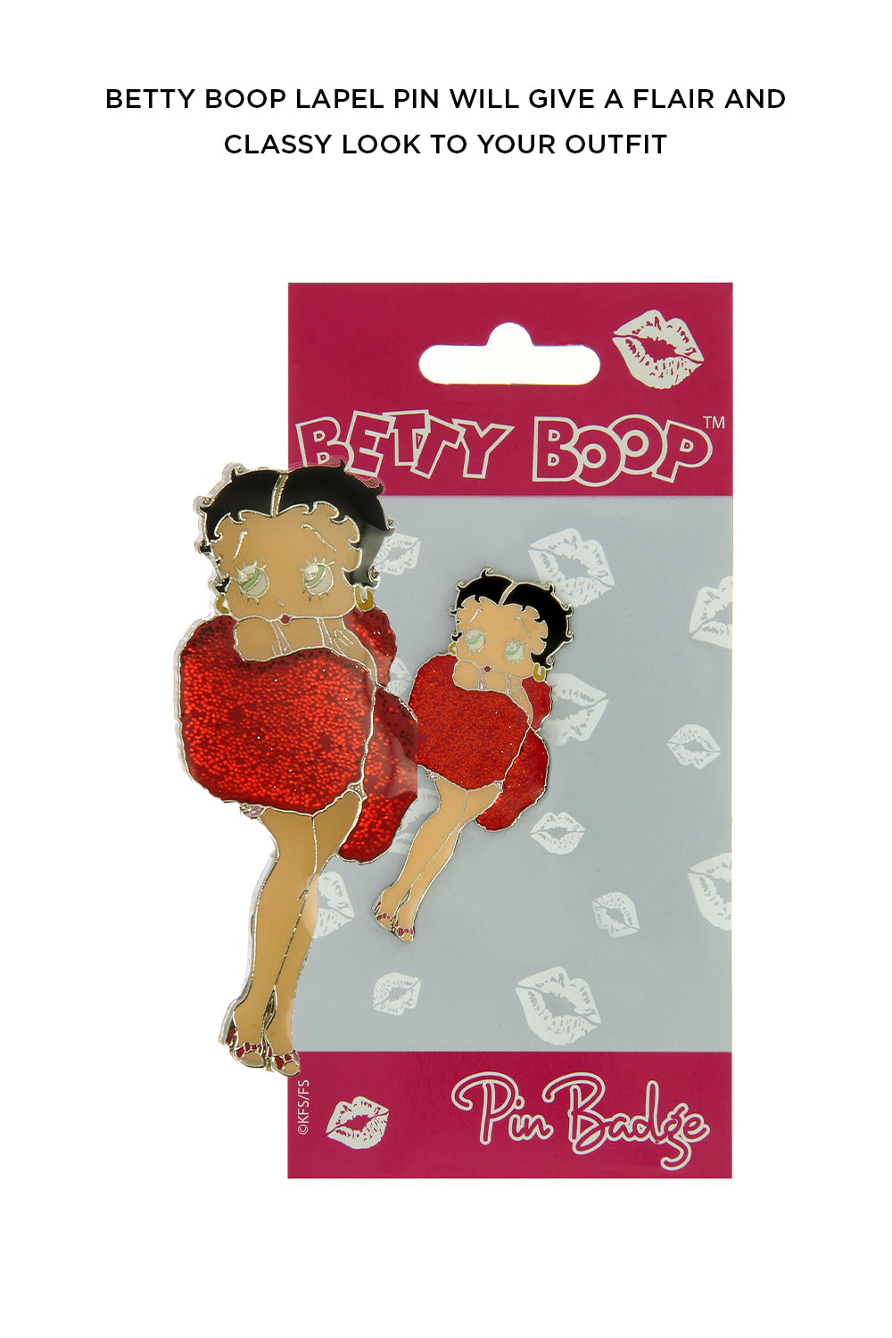 Betty Boop Lapel Pin Winter Wrap