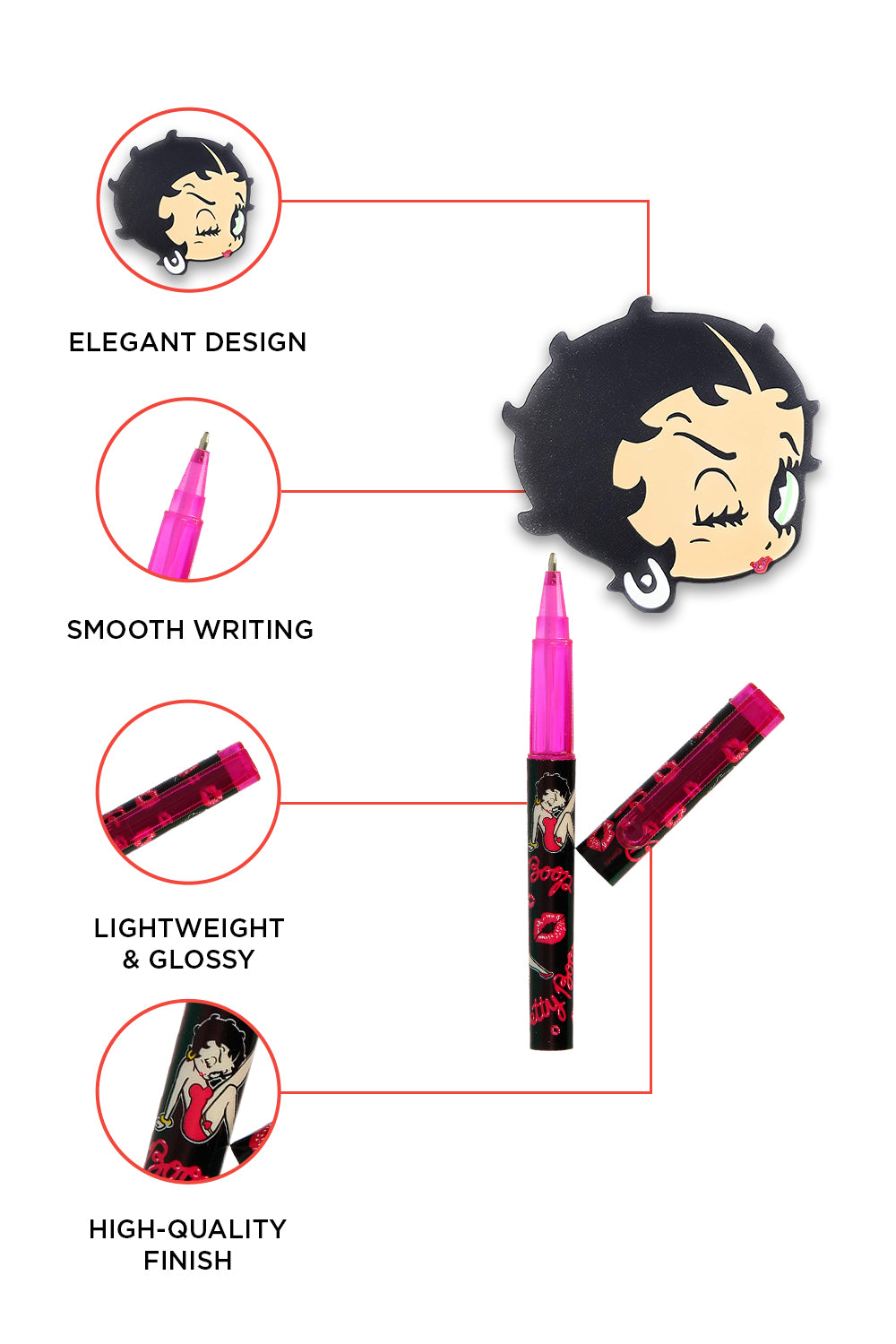 Betty Boop Stepping Out Pen & Sticky Pad