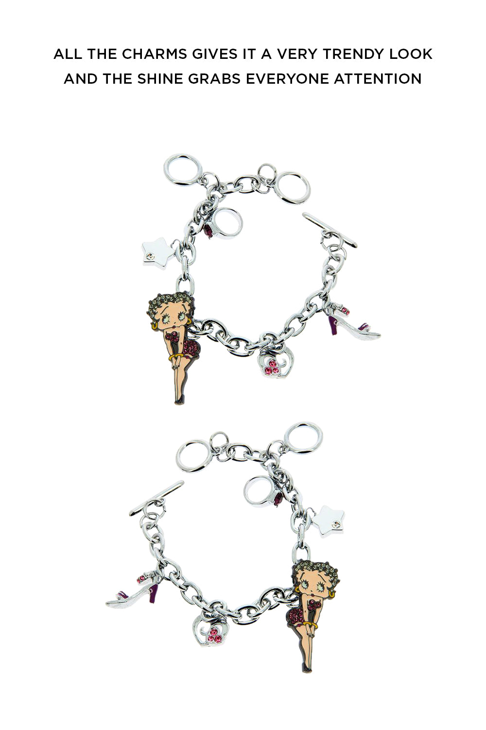 Betty Boop Star Struck Charm Bracelet