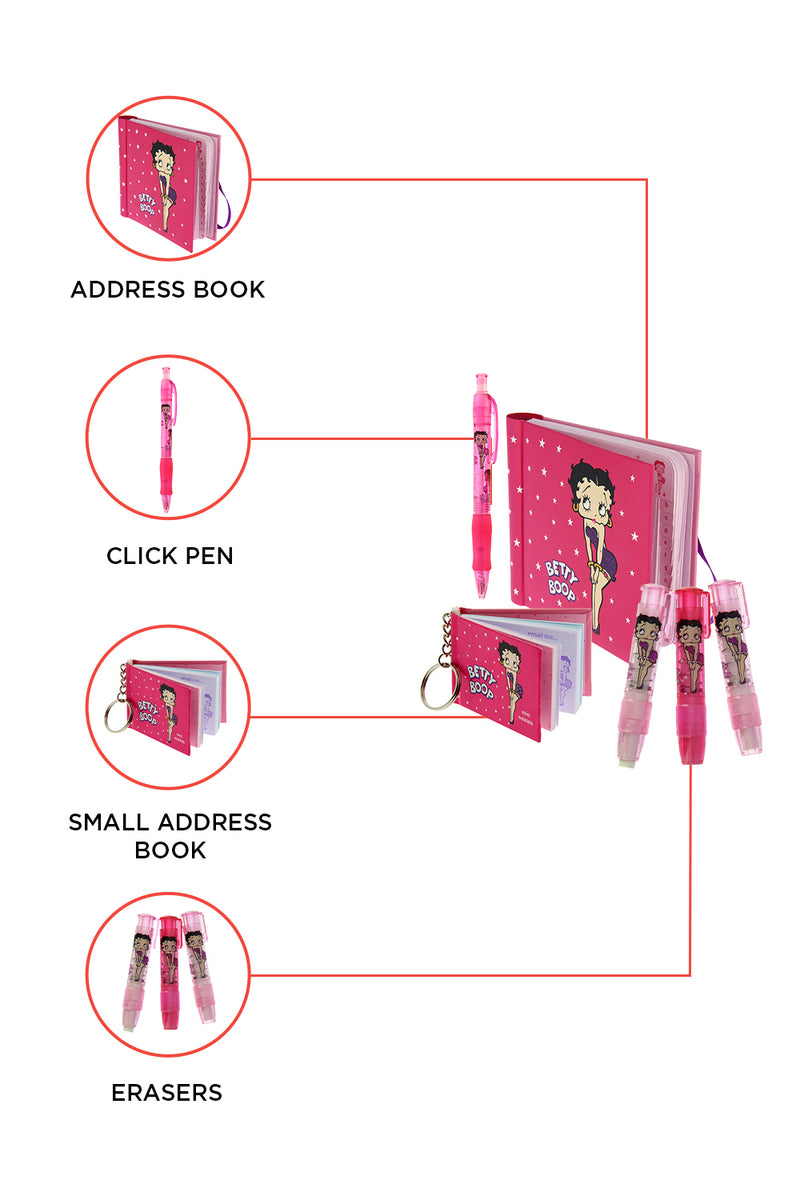 Betty Boop Star Stuck Address Book Gift Set