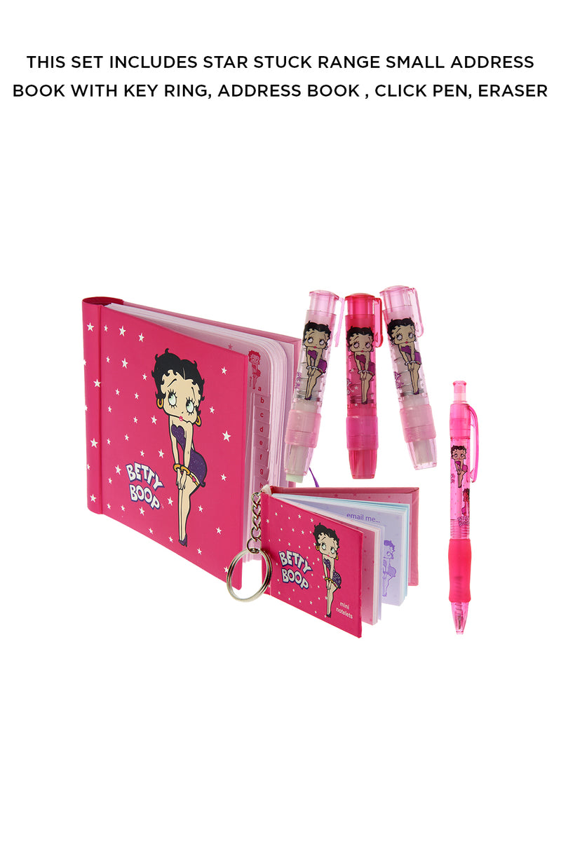 Betty Boop Star Stuck Address Book Gift Set