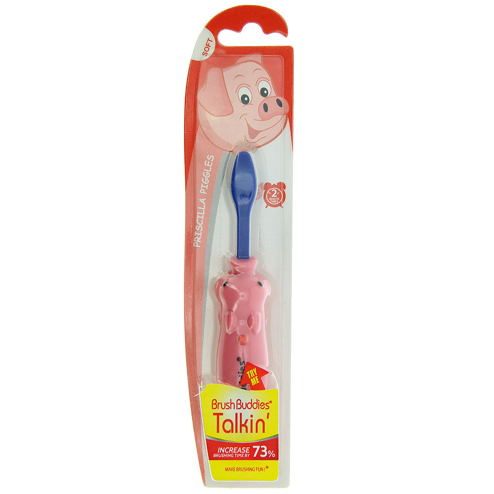 Brush Buddies Talkin Priscilla Piggles (Pig)Toothbrush- Blue