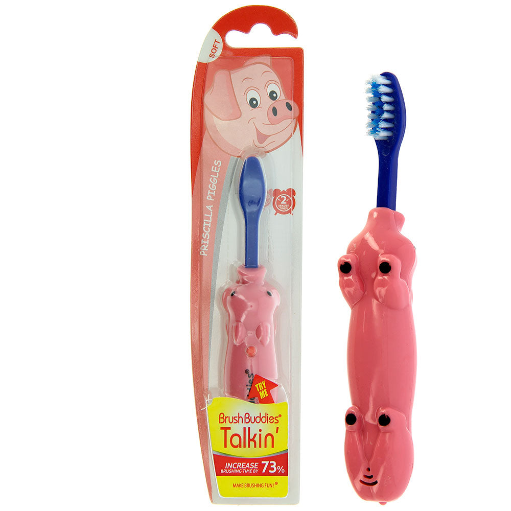 Brush Buddies Talkin Priscilla Piggles (Pig)Toothbrush- Blue