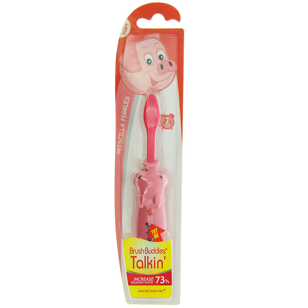 Brush Buddies Talkin Priscilla Piggles (Pig)Toothbrush- Red