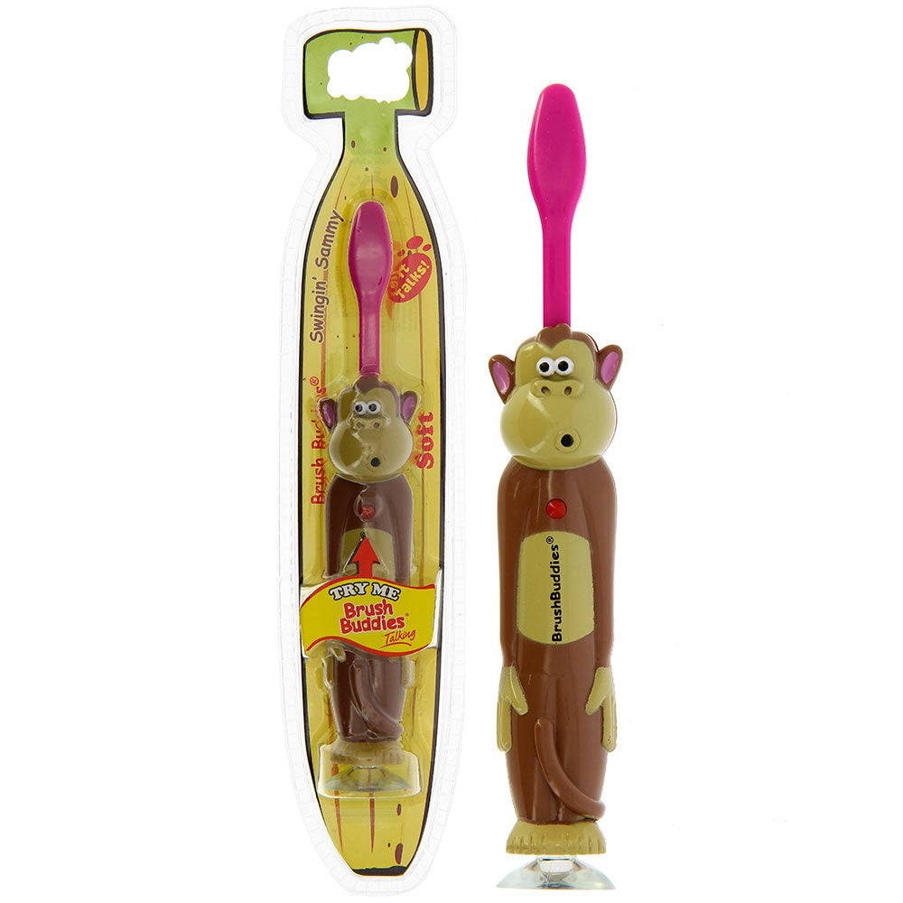 Brush Buddies Talkin' Toothbrush - Swingin Sammy (Monkey) -Dark Pink