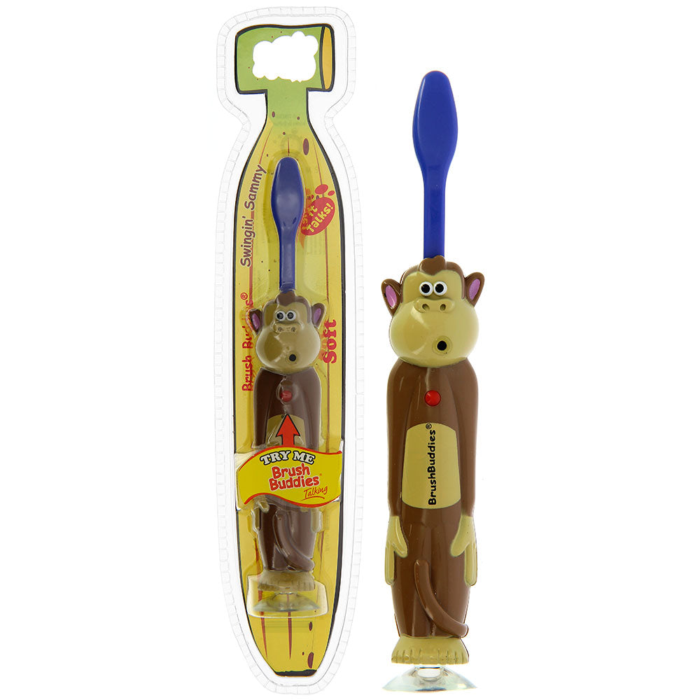 Brush Buddies Talkin' Toothbrush - Swingin Sammy (Monkey) -Blue