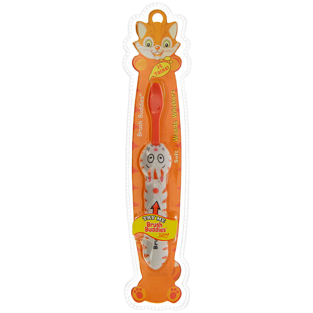 Brush Buddies Talkin Wanda Whiskers (Cat) Toothbrush - Red