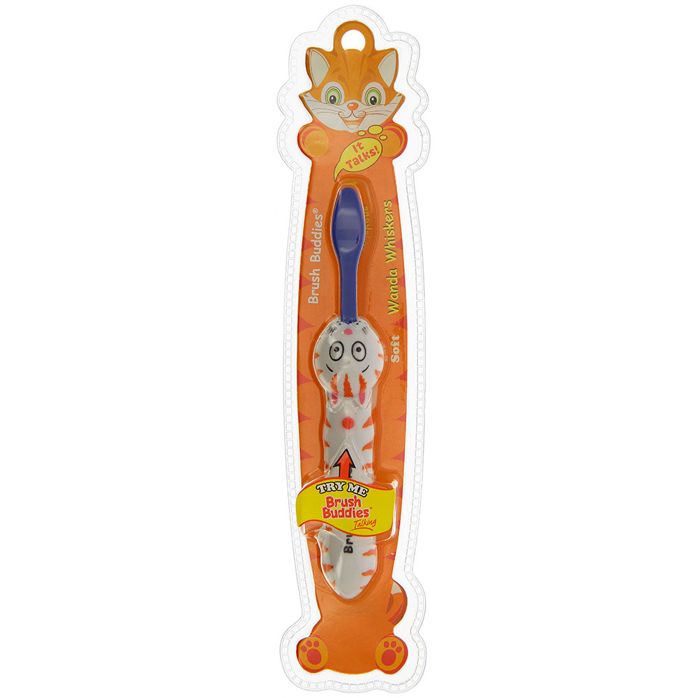 Brush Buddies Talkin Wanda Whiskers (Cat) Toothbrush - Blue