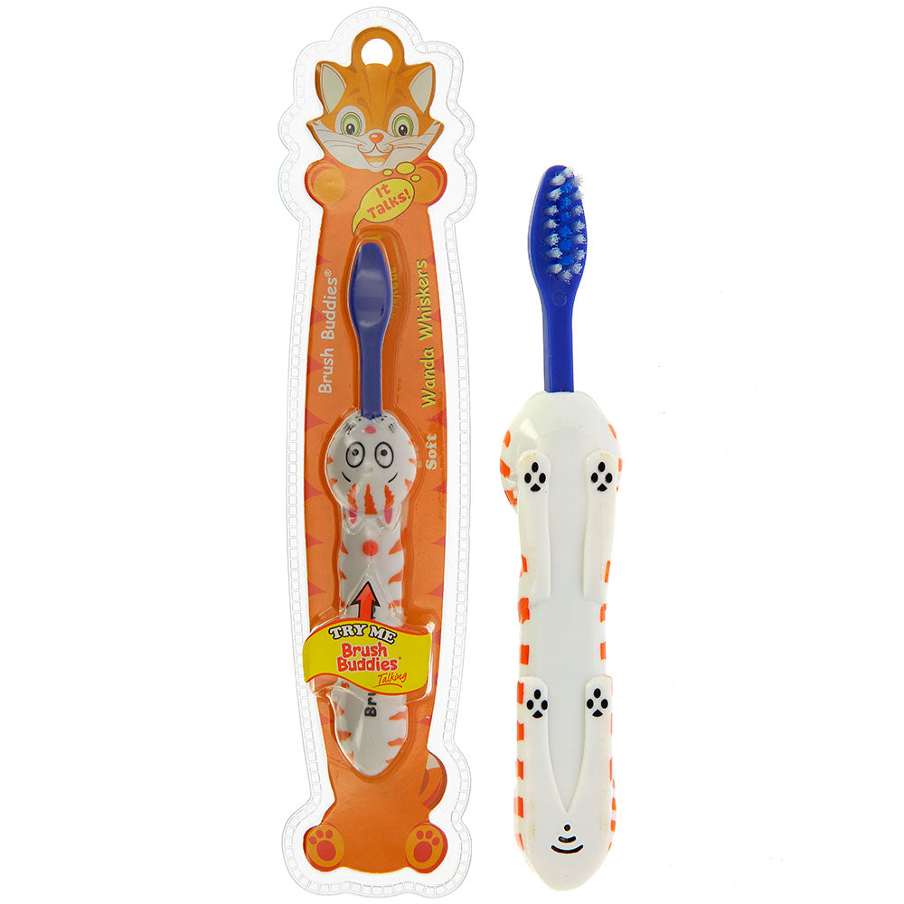 Brush Buddies Talkin Wanda Whiskers (Cat) Toothbrush - Blue