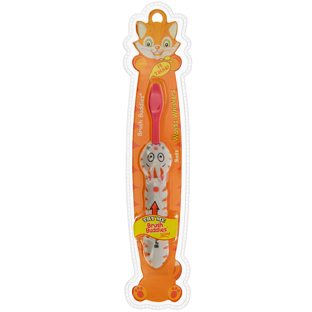 Brush Buddies Talkin Wanda Whiskers (Cat) Toothbrush - Red