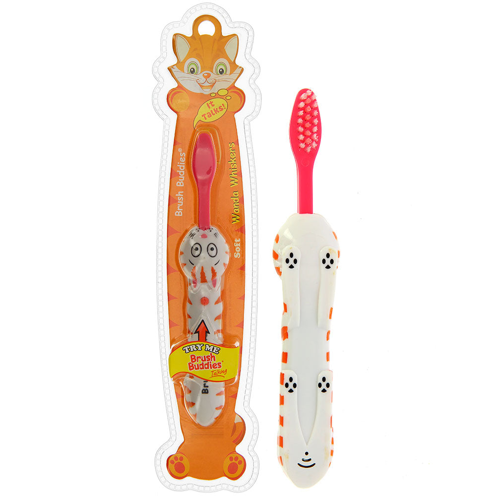 Brush Buddies Talkin Wanda Whiskers (Cat) Toothbrush - Red